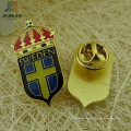 Soft Enamel terminó Suecia solapa Pin con la tarjeta de respaldo